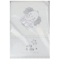 WF1654: Baby Grey Elephant Hooded Towel/Robe